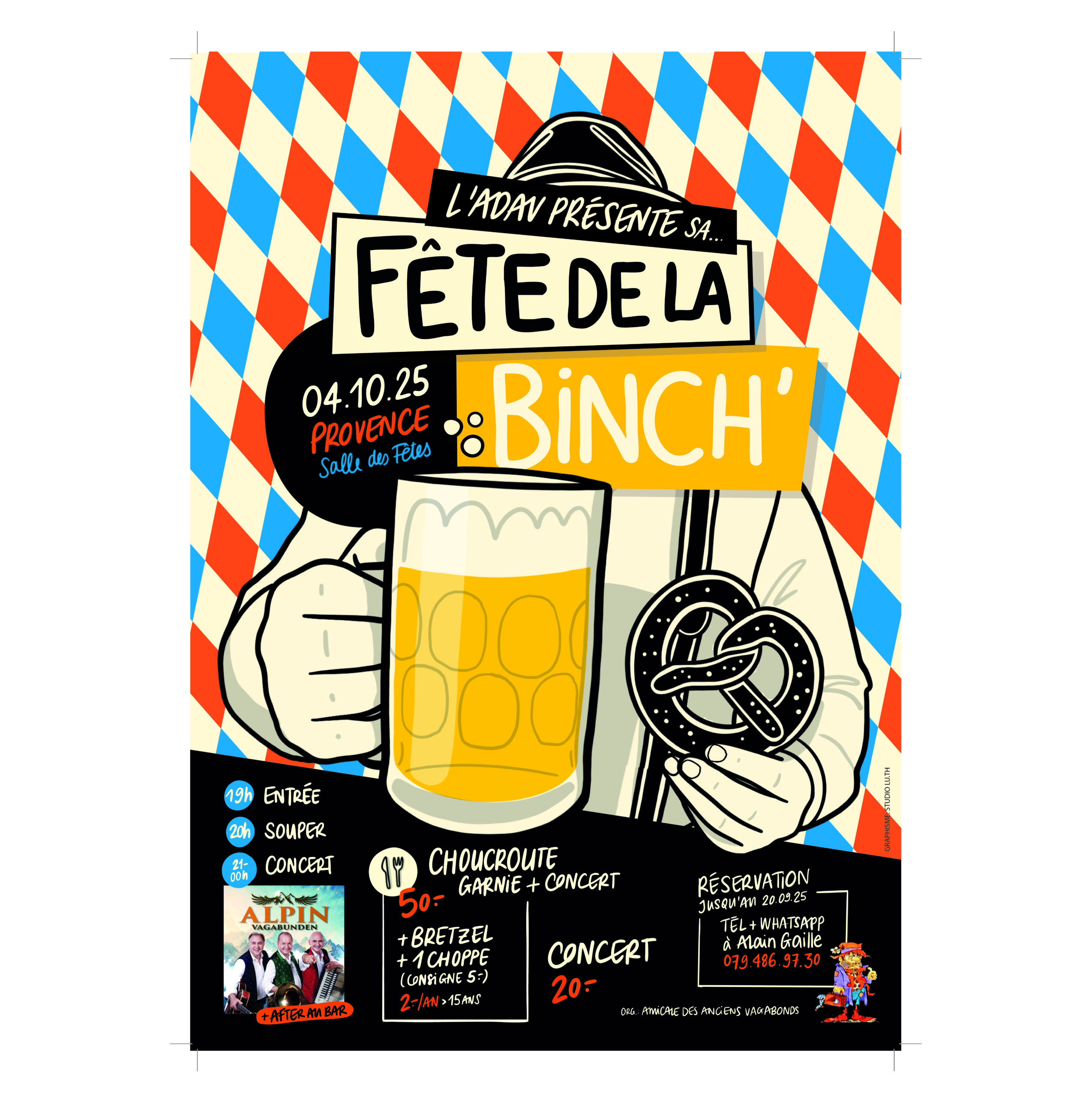 Affiche/flyer/sets de table, ADAV, 2025